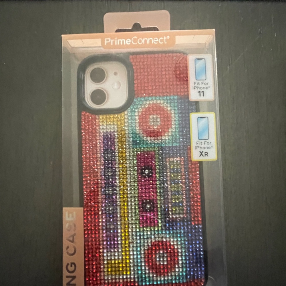 PrimeConnect Multicolor Rhinestone Phone Case for iPhone 11/XR